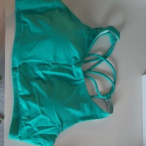 KIAVA Teal Green Strappy Sports Bra